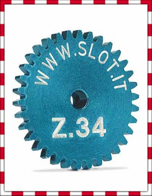 SLOT IT Spurzahnrad-SW 34  metalicblue 18 mm